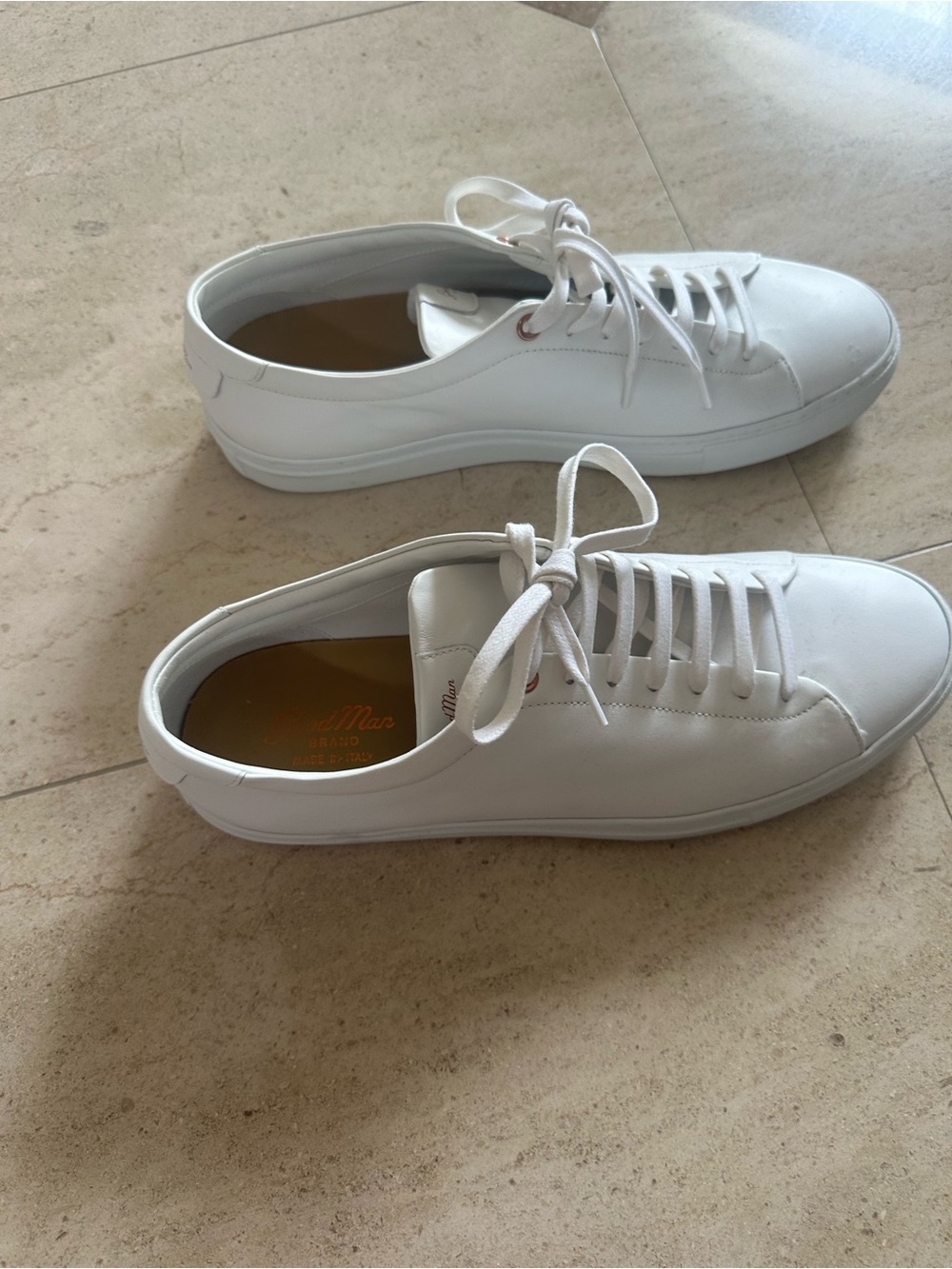 Good Man Brand White Leather Low-Top Sneakers - Picture 3 of 6